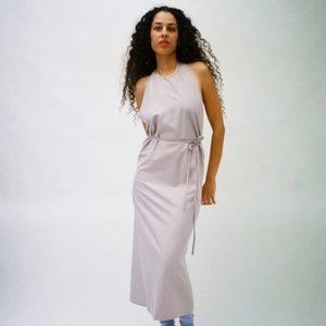 EUC Lilac Wild Silk Baserange Apron Dress